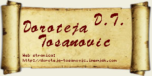 Doroteja Tošanović vizit kartica